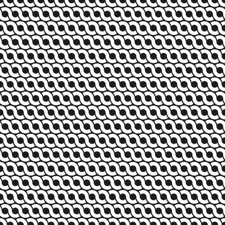 Seamless linked circle wave abstract geometric pattern background