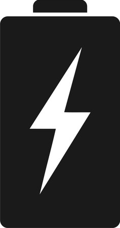 battery icon isolated on white background. power sign. electricity symbolのイラスト素材