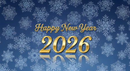 Happy New Year 2016 with snowflakes background. Vector illustration.の素材