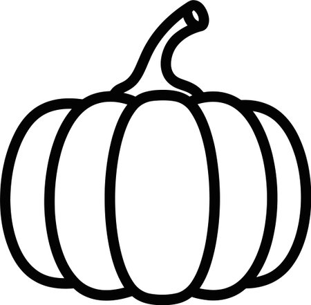 Pumpkin icon isolated on white background. Hand drawn vector illustration.のイラスト素材
