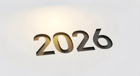 Happy New Year 2016. 3D illustration. Text on a white background.の素材