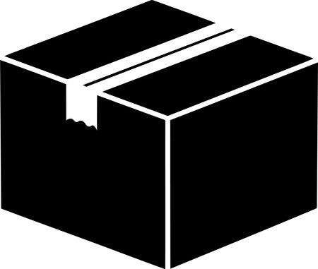 Box icon isolated on white background. Vector illustration. Eps 10.のイラスト素材