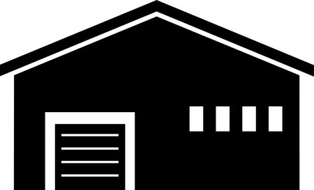 Black Garage icon isolated on white background. Vector Illustration. Eps 10のイラスト素材