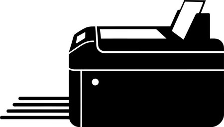Printer icon isolated on white background. Office equipment. Vector Illustration