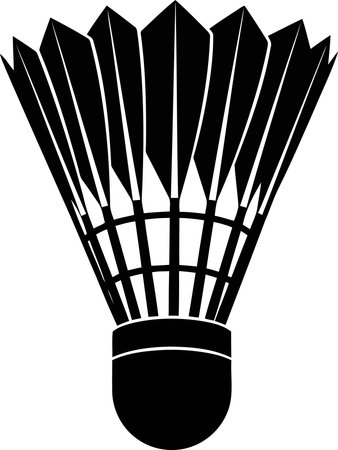Shuttlecock. Badminton sport symbol. Vector illustration.のイラスト素材