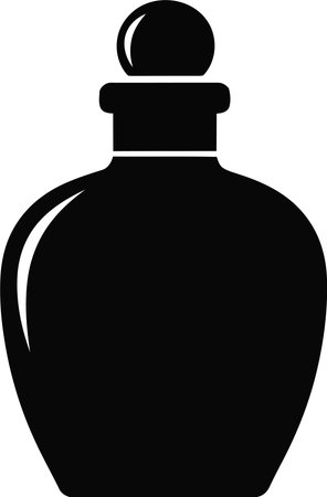 Perfume bottle silhouette isolated on white background. Vector illustration.のイラスト素材