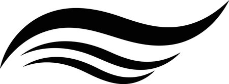 Waves icon isolated on white background. Vector illustration. Eps 10.のイラスト素材