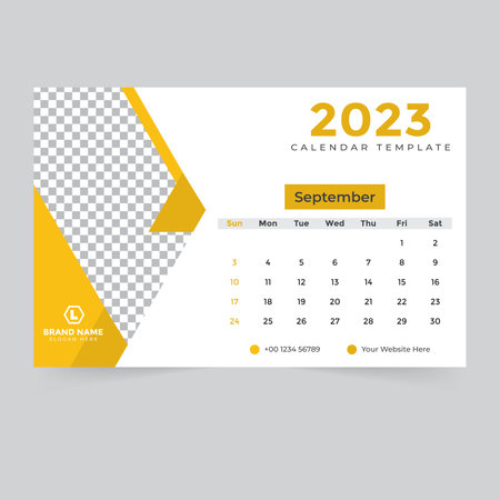 desk calendar template for the new year 2023のイラスト素材