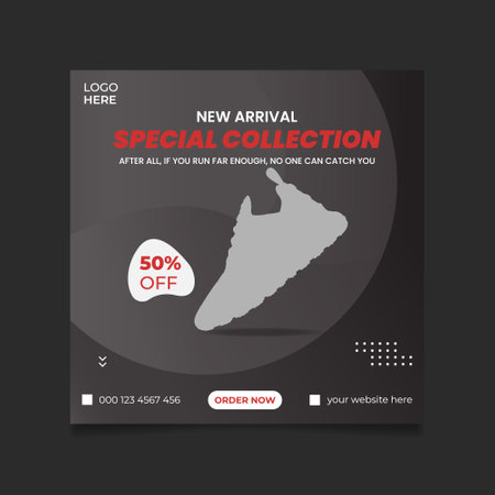 Social Media Post Template Designのイラスト素材