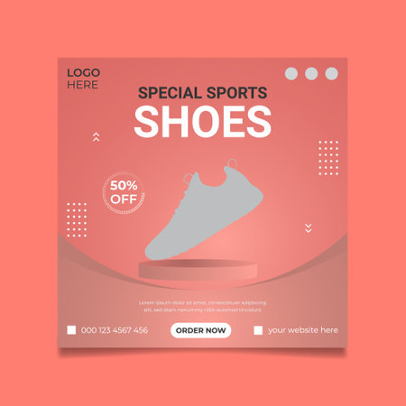 Social Media Post Template Designのイラスト素材