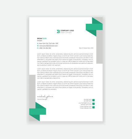 modern business letterhead design templateのイラスト素材