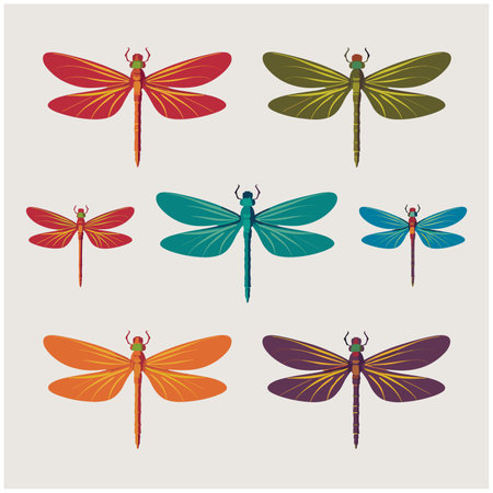 Cute dragonfly cartoon illustration isolated on white backgroundのイラスト素材