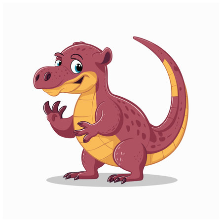 Flat animal Komodo dragons design vector illustration backgroundのイラスト素材