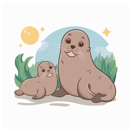 seal, animal, sea, lion, vector, illustration, isolated, monk, background, cut, cute, marine, character, white, flat, zoo, cartoon, water, grey, baby, icon, design, beach, nature, winter, happy, smile, ocean, drawing, funny, fun, life, underwater, mammal, wildlife, aquatic, arctic, element, polar, antarctic, swim, walrus, clip-art, gray, head, wildのイラスト素材