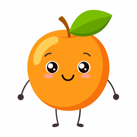 Apricot Vector Illustration isolated on white backgroundのイラスト素材