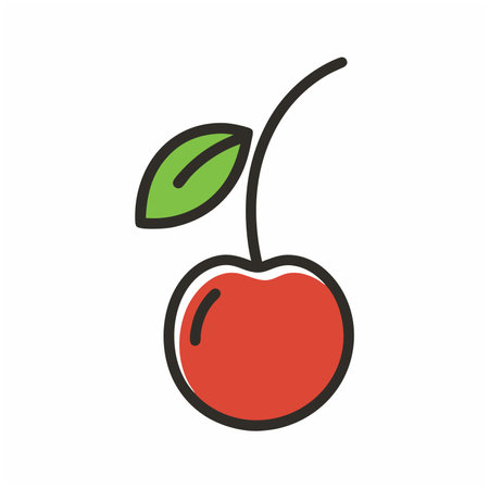 Cherry Vector Illustration isolated on white backgroundのイラスト素材