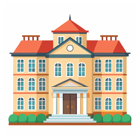 apartment building, vector illustration white backgroundのイラスト素材