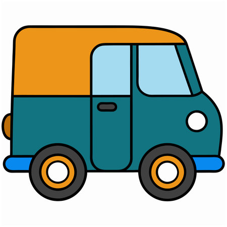 car Flat vector illustration  on a white background.のイラスト素材