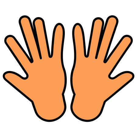Hands Flat vector illustration  on a white background.のイラスト素材