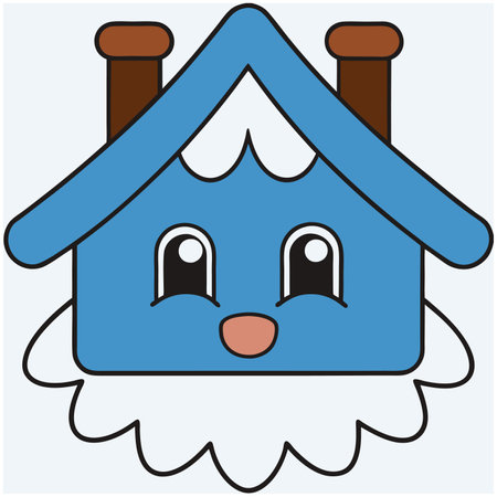 Igloo Flat vector illustration  on a white background.のイラスト素材