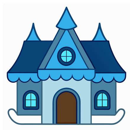 Igloo Flat vector illustration  on a white background.のイラスト素材