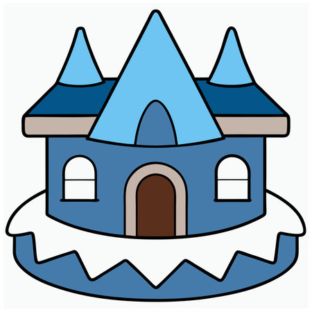 Igloo Flat vector illustration  on a white background.のイラスト素材