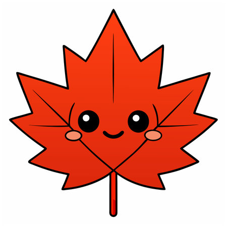 Leaf Flat vector illustration  on a white background.のイラスト素材