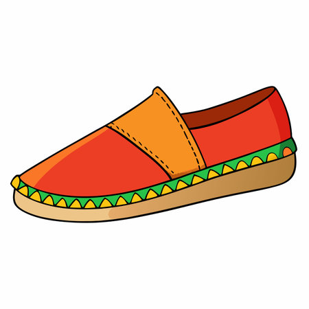 Colorful slippers icon. Cartoon illustration of colorful slippers vector icon for webのイラスト素材