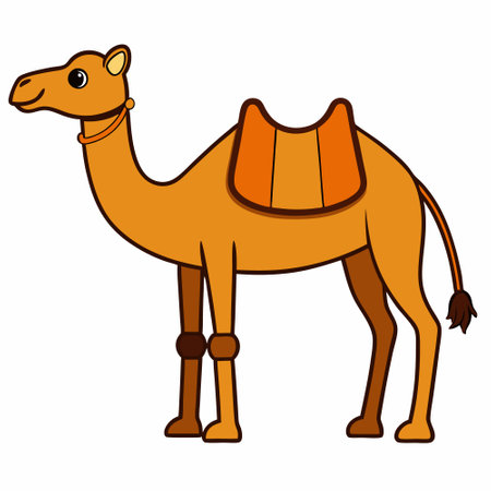 Camel vector illustration. animal camel vector design isolated on white backgroundのイラスト素材