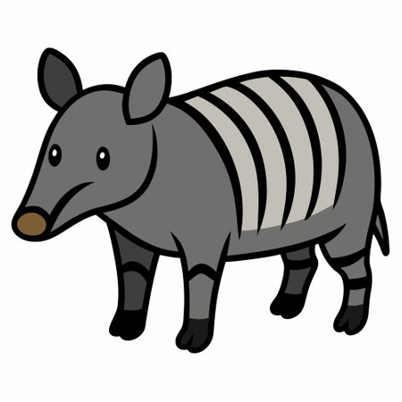 Tapir design vector illustration, Creative Tapir design conceptのイラスト素材