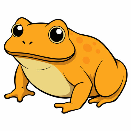 toad in a cartoon flat style vector illustration.