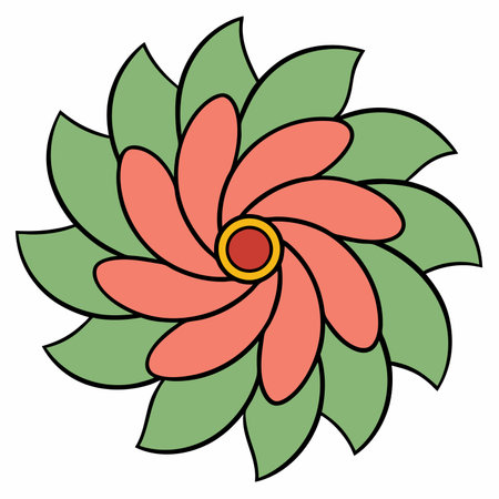 Floral Beautiful flower concept. Colored flat vector illustration isolated.のイラスト素材