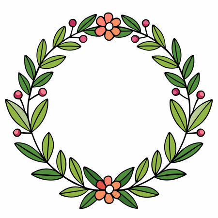 Floral Beautiful flower concept. Colored flat vector illustration isolated.のイラスト素材