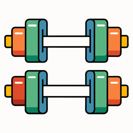 Gym equipment silhouette exercise workout accessories isolated set. Vector flat graphic design illustrationのイラスト素材