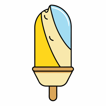 Ice cream. Flat vector illustration isolated on white.のイラスト素材