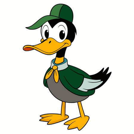 Mallard duck, nature beauty animal isolatedのイラスト素材