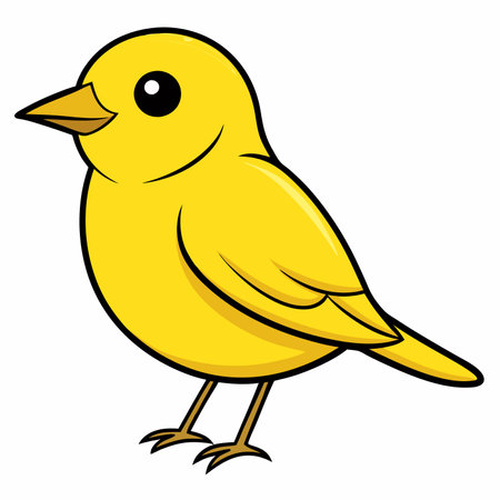 Yellow Warbler. Vector illustration isolated on white background.のイラスト素材