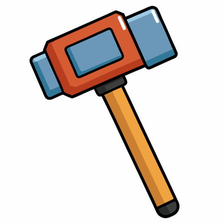 hammer Vector illustration isolated on white background.のイラスト素材