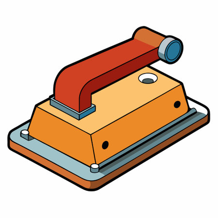 Sanding Machine Vector illustration isolated on white background.のイラスト素材