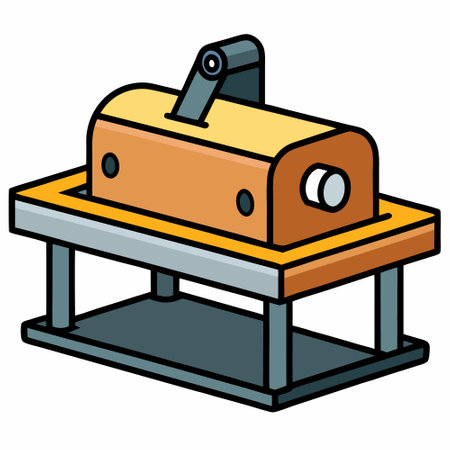 Sanding Machine Vector illustration isolated on white background.のイラスト素材
