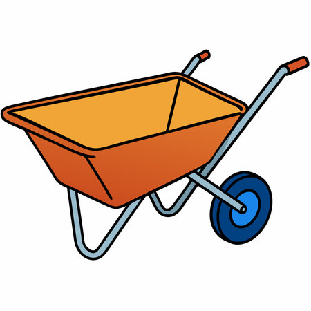 Wheelbarrow Vector illustration isolated on white background.のイラスト素材