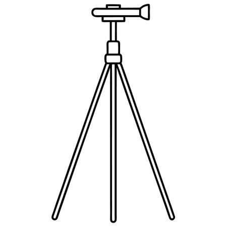standard Tripod flat vector illustration white backgroundのイラスト素材