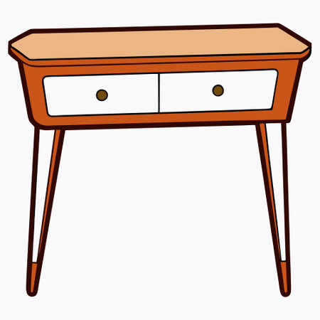 Console table flat style vector isolated illustration white backgroundのイラスト素材