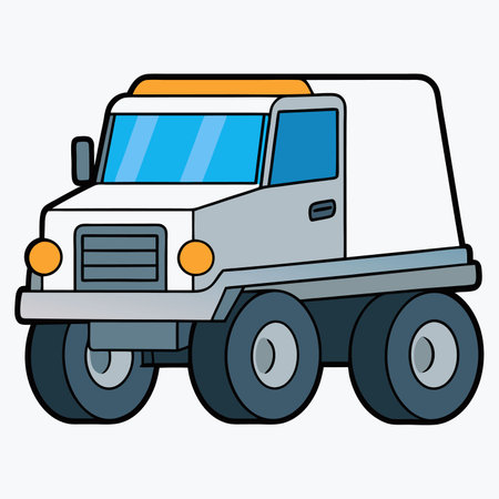 truck car illustration flat vector designのイラスト素材