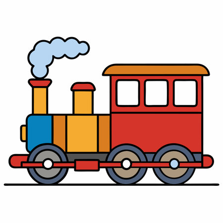 train car illustration flat vector designのイラスト素材