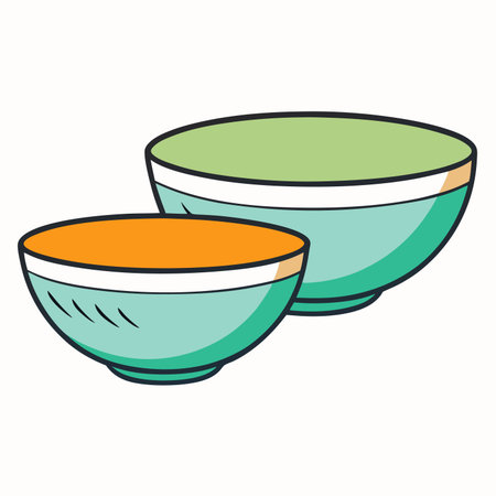 Bowls illustration flat vector designのイラスト素材