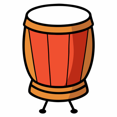 Drums illustration flat vector designのイラスト素材