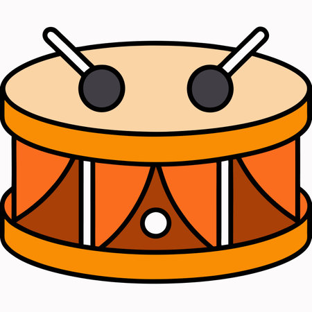 Drums illustration flat vector designのイラスト素材