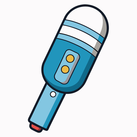 Microphone illustration flat vector designのイラスト素材