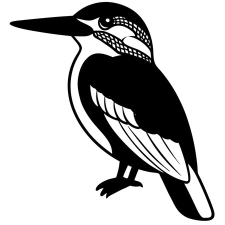 Common Kingfisher illustration white backgroundのイラスト素材
